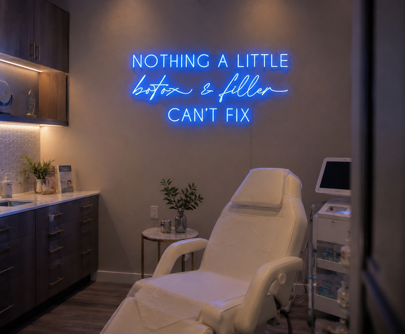 "Nothing a Little Botox & Filler Can’t Fix Neon Sign"