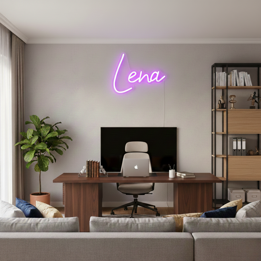 Lena Name LED Neon Sign by Neon.Shop. Safe, long-lasting, and fully customizable.