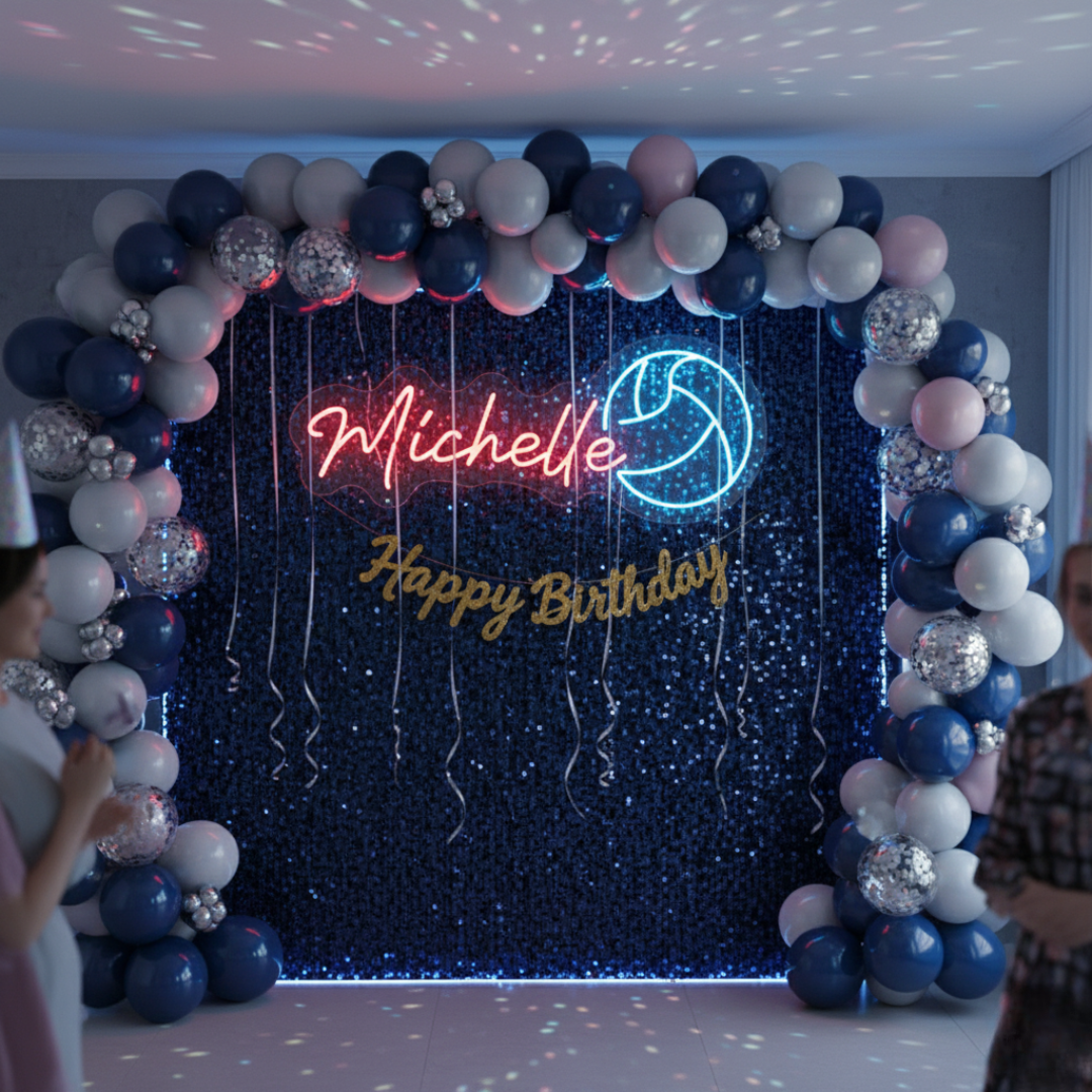 Michelle Name LED Neon Sign in customizable LED tubing, personalized wall-mounted name light décor by Neon.Shop for bedrooms, events, and gifts.