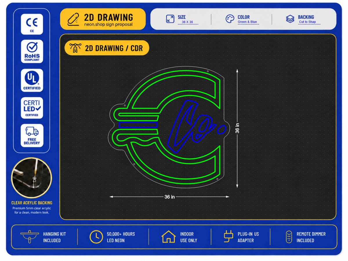 Custom Neon Sign for Jaime Jacobs