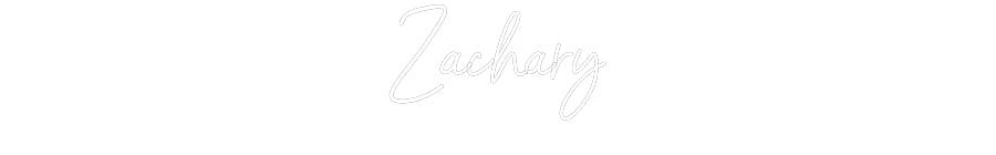 Customized Neon Sign: Zachary