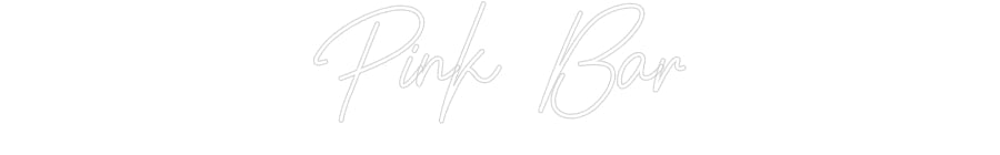 Customized Neon Sign: Pink Bar