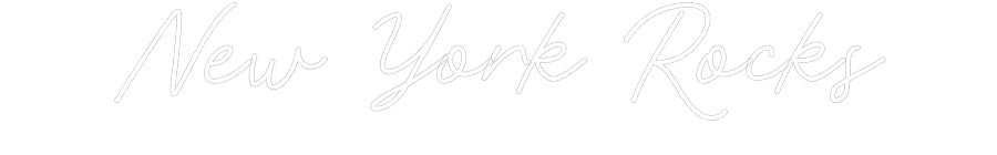 Customized Neon Sign: New York Rocks