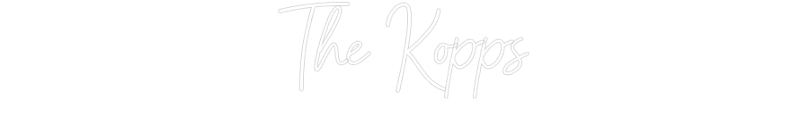 Customized Neon Sign: The Kopps
