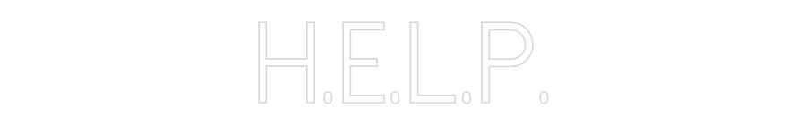 Customized Neon Sign: H.E.L.P.
