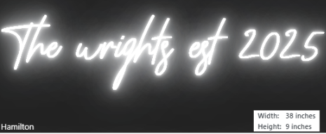 Custom Neon Sign for Charity A Halverson