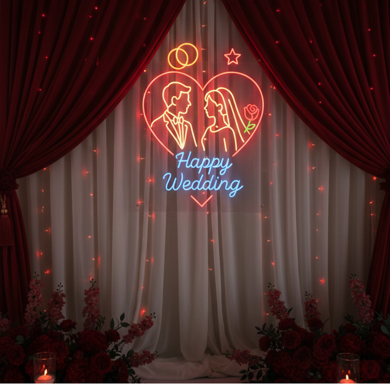 Neon Wedding Signs