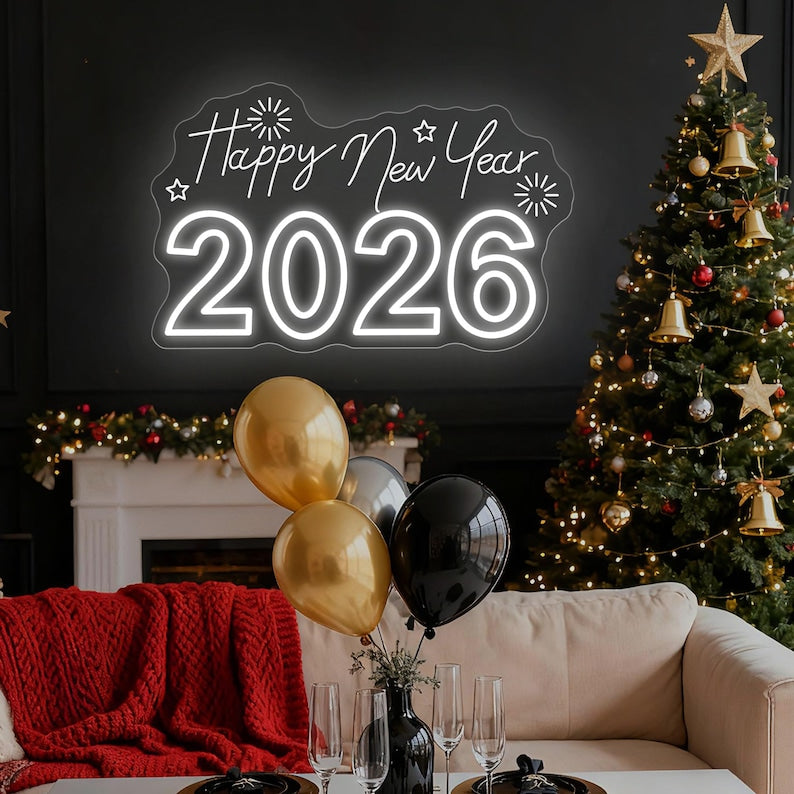 Celebrate the New Year 2026 with a bright and colorful Neon signs by Neon.Shop 