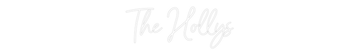 Customized Neon Sign: The Hollys