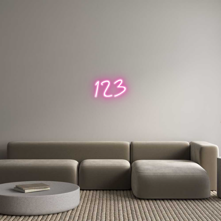Customized Neon Sign: 123