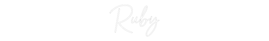 Customized Neon Sign: Ruby