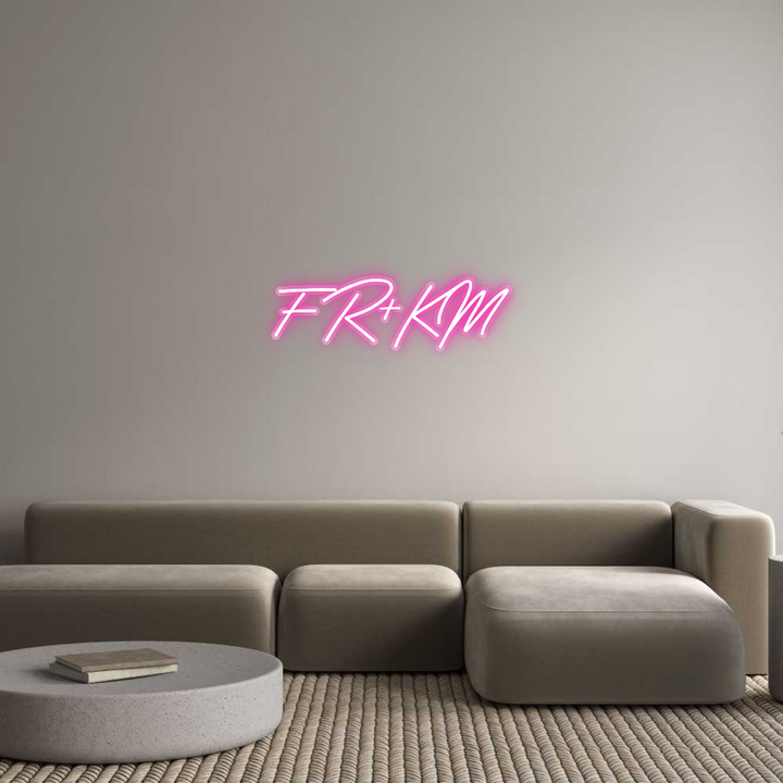 Customized Neon Sign: FR+KM