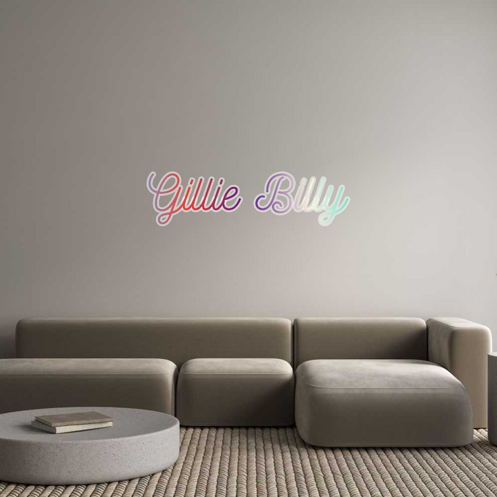 Customized Neon Sign: Gillie Billy