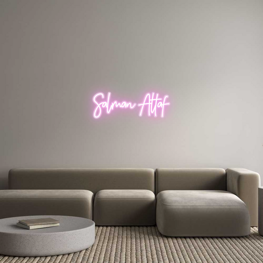 Customized Neon Sign: Salman Altaf