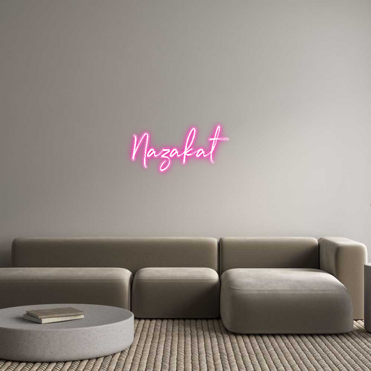 Customized Neon Sign: Nazakat