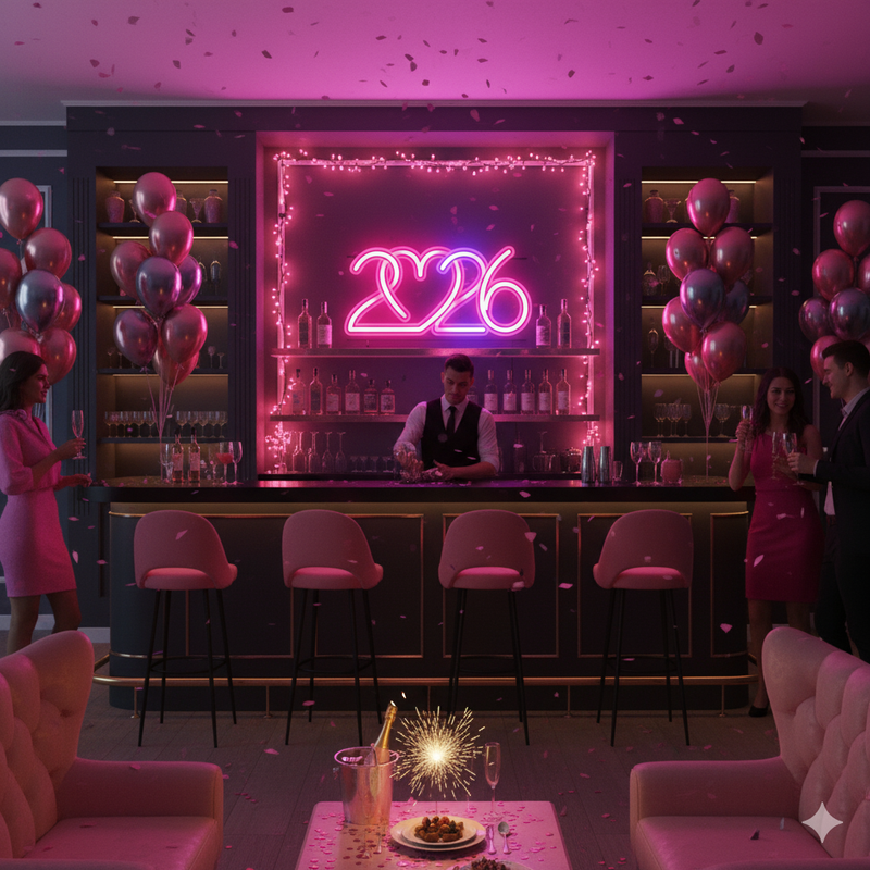2026 UV Printed Neon Sign by Neon.Shop for New Year celebrations