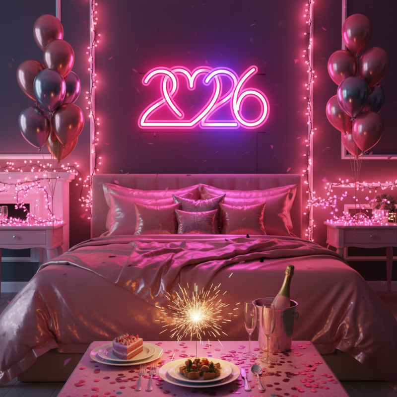 2026 UV Printed Neon Sign by Neon.Shop for New Year celebrations