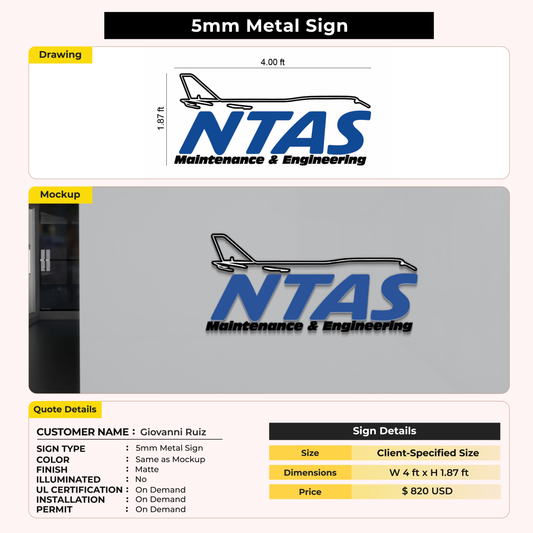Custom Signs for Giovanni Ruiz