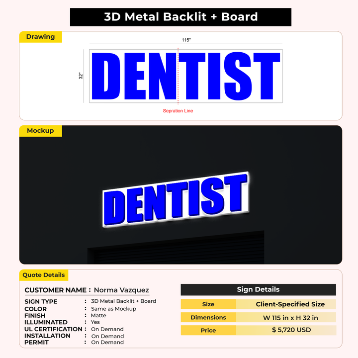 Custom Signs for Norma Vazquez