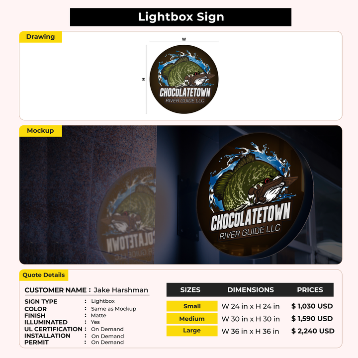 Custom Signs for Jake Harshman