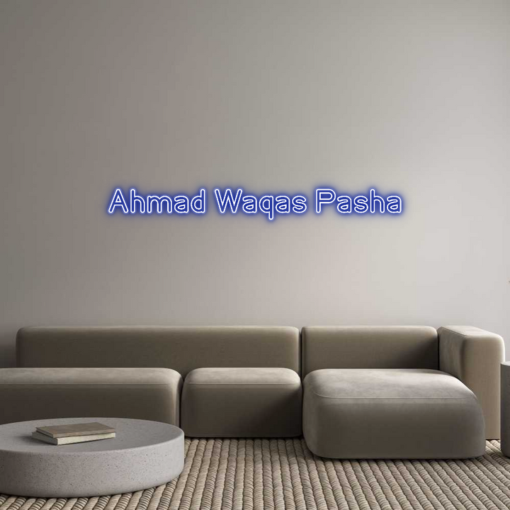 Customized Neon Sign: Ahmad Waqas P...