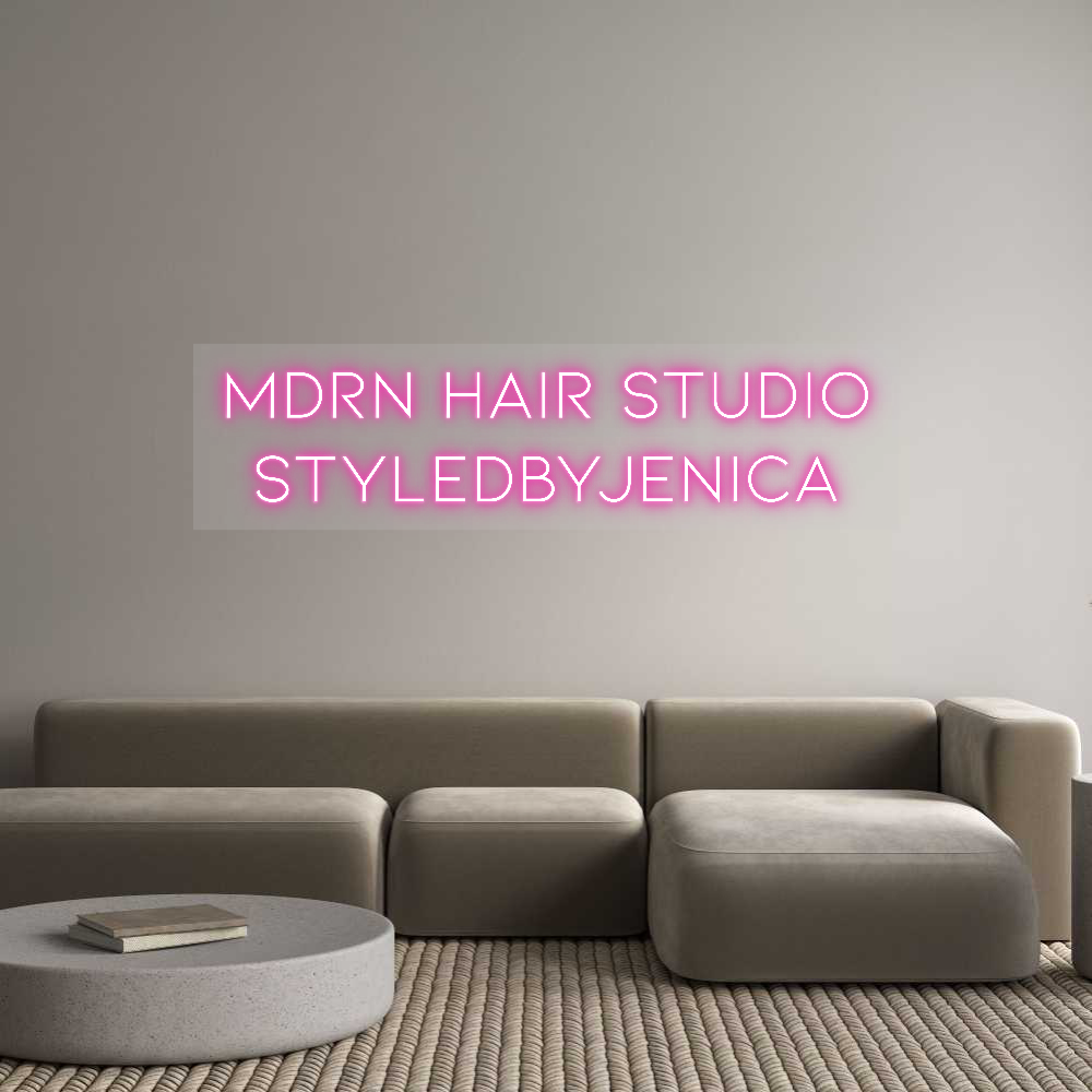 Customized Neon Sign: MDRN HAIR STU...