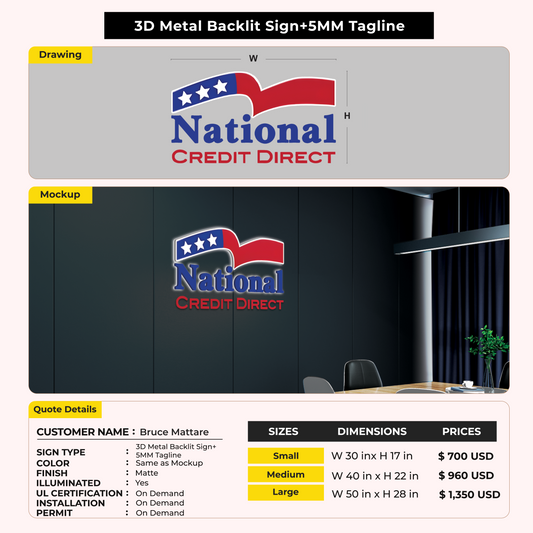 Custom Signs for Bruce Mattare