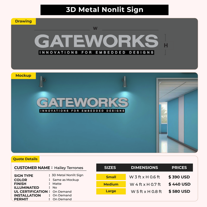 Custom Signs for Hailey Terrones