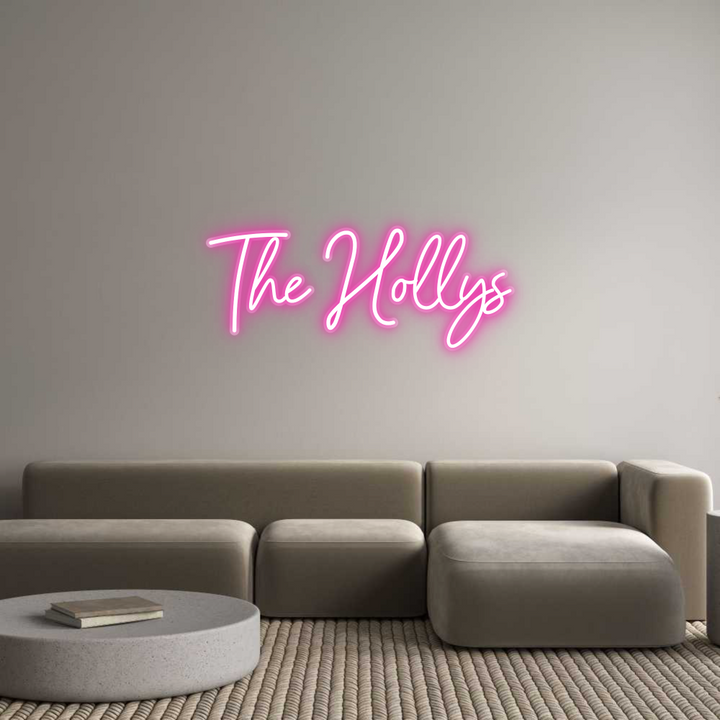 Customized Neon Sign: The Hollys