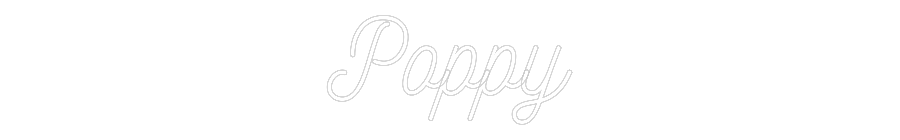 Customized Neon Sign: Poppy