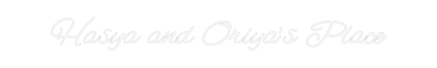 Customized Neon Sign: Hasya and Ori...