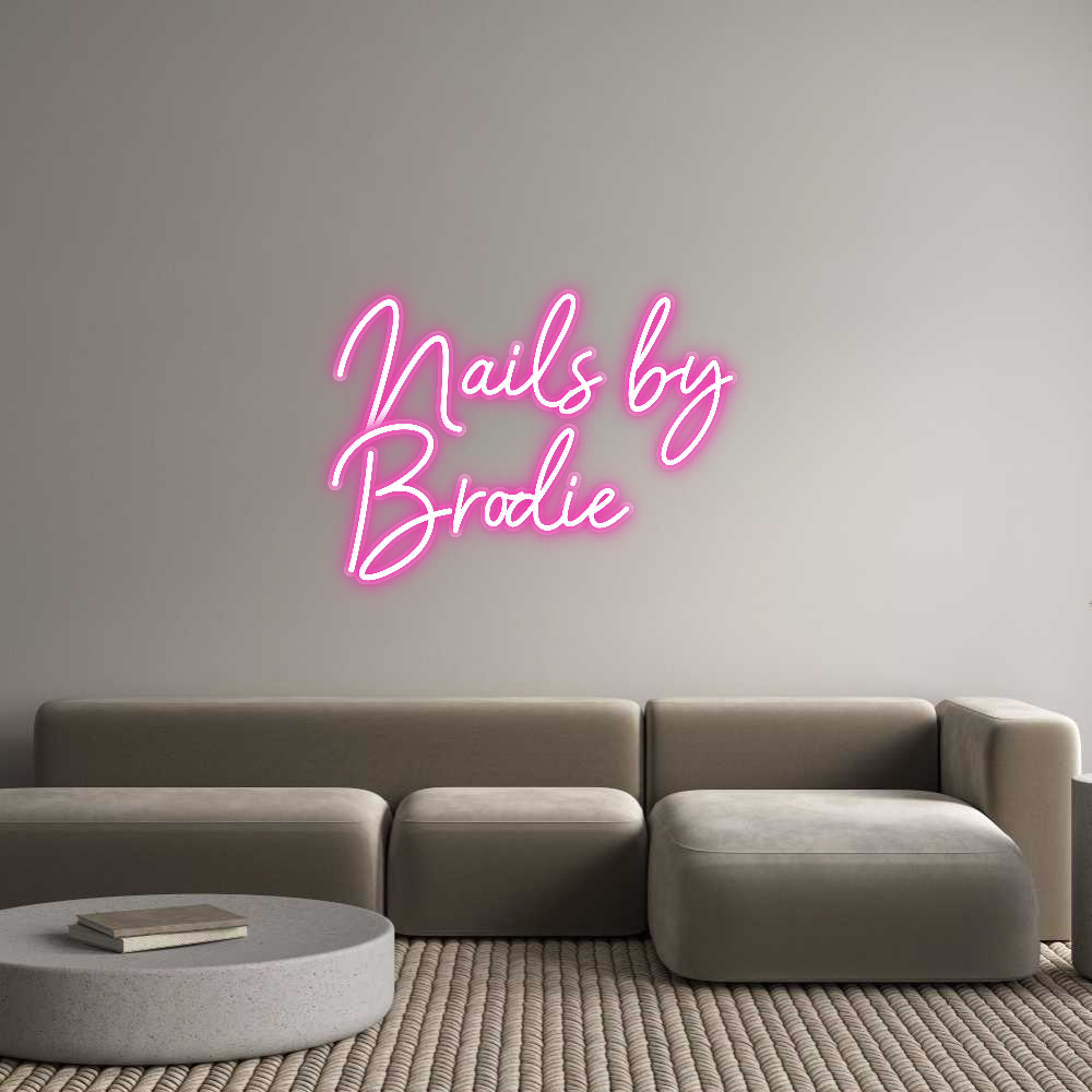 Customized Neon Sign: Nails by 
Br...