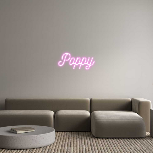 Customized Neon Sign: Poppy
