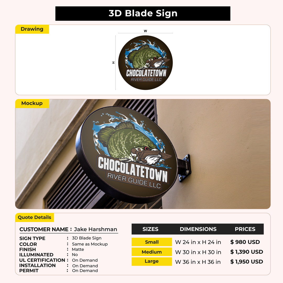 Custom Signs for Jake Harshman