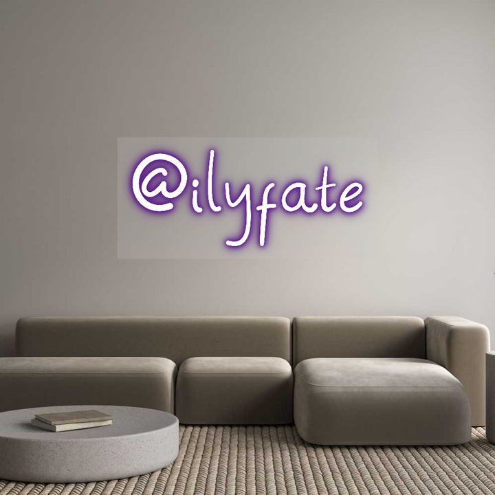 Customized Neon Sign: @ilyfate