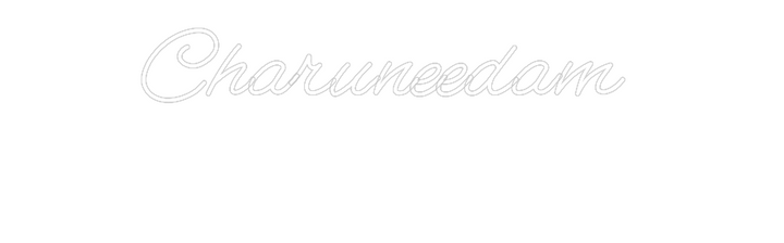 Customized Neon Sign: Charuneedam