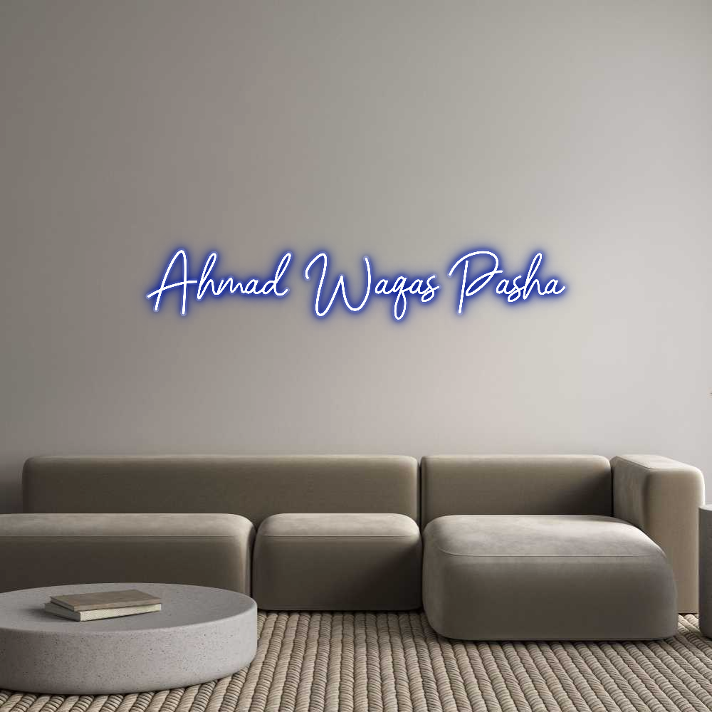 Customized Neon Sign: Ahmad Waqas P...