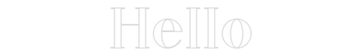 Customized Neon Sign: Hello
