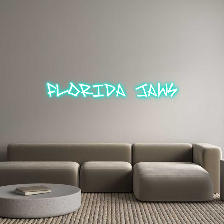 Customized Neon Sign: Florida Jaws