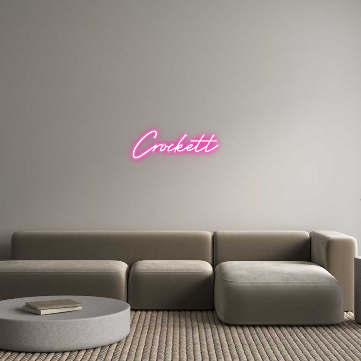 Customized Neon Sign: Crockett