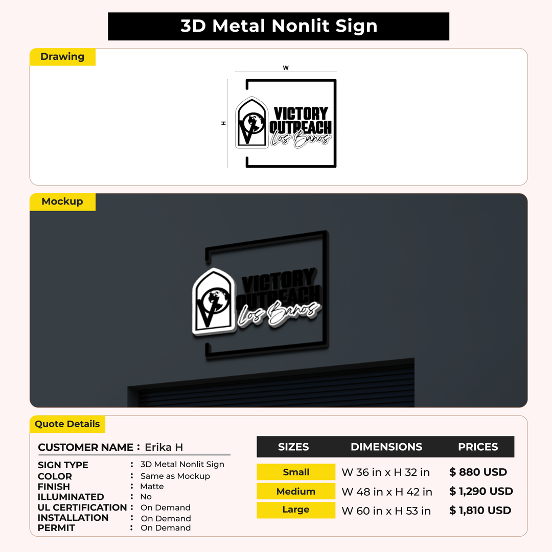 Custom Signs for Erika H
