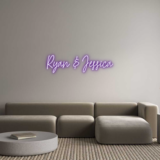 Customized Neon Sign: Ryan & Jessica