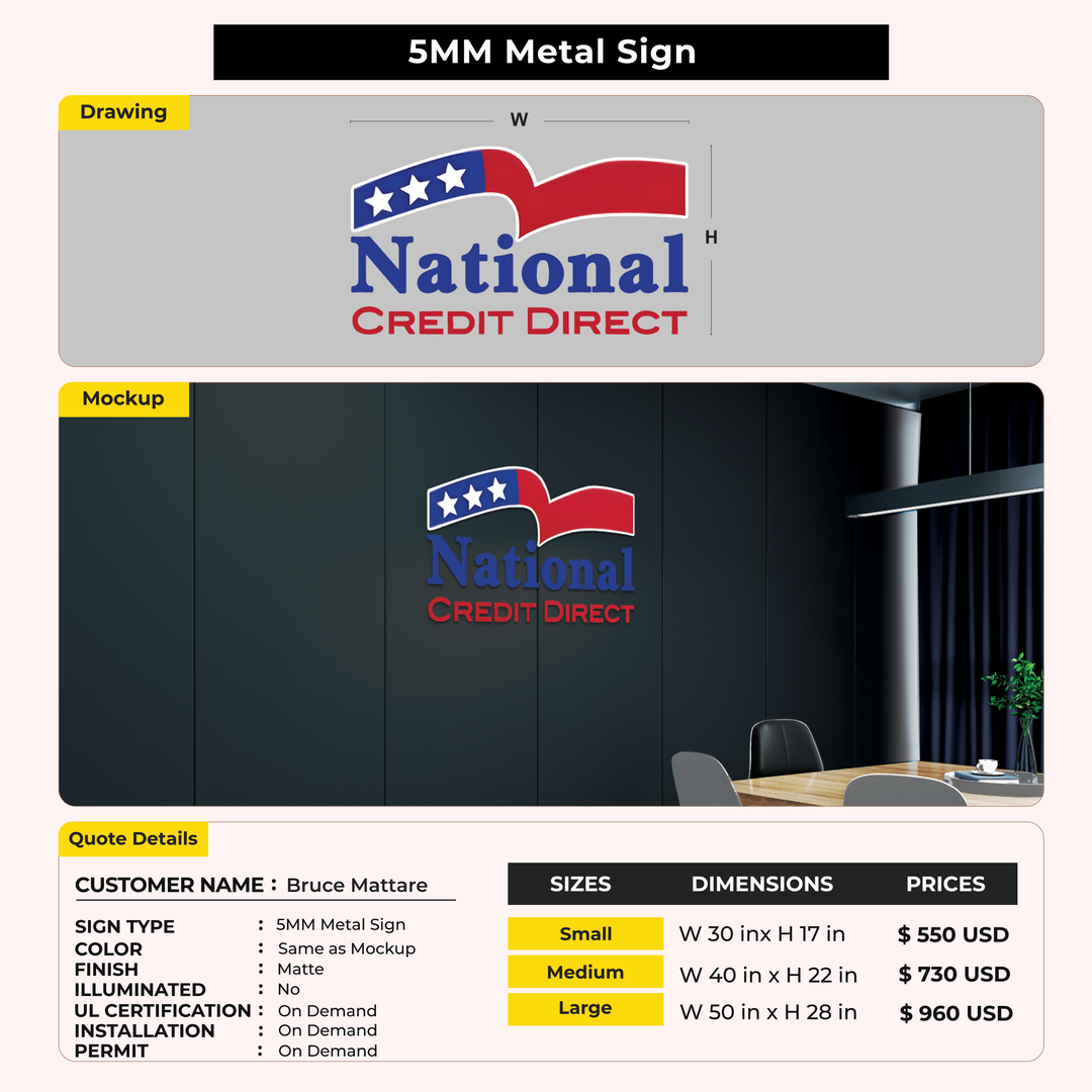 Custom Signs for Bruce Mattare