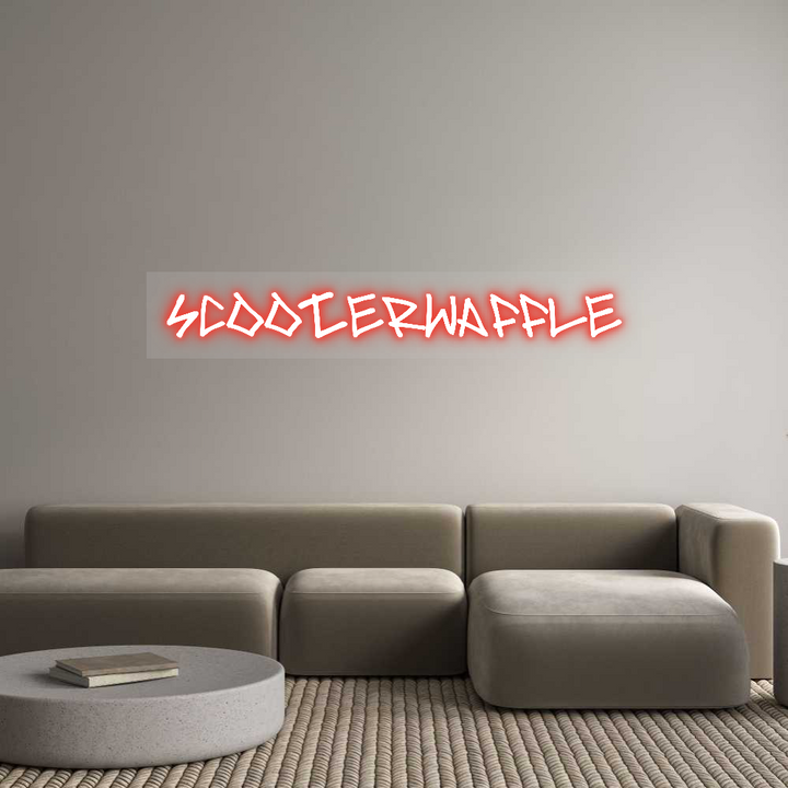 Customized Neon Sign: ScooterWaffle