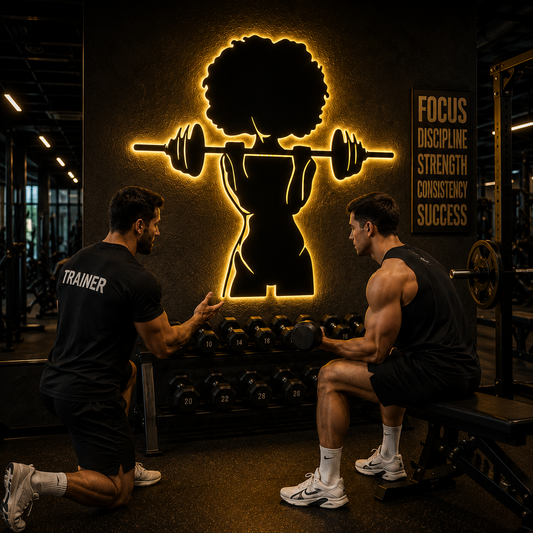 Empowered Strength LED Neon Sign Gym Wall Decor