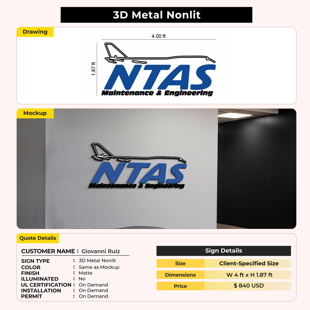 Custom Signs for Giovanni Ruiz