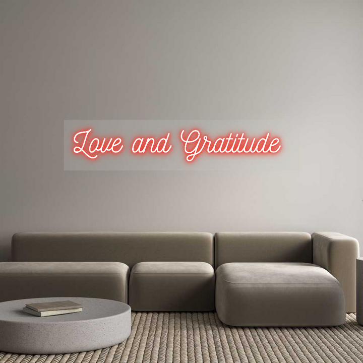 Customized Neon Sign: Love and Grat...