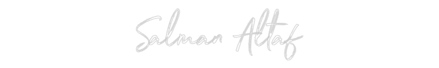 Customized Neon Sign: Salman Altaf