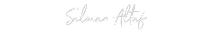 Customized Neon Sign: Salman Altaf