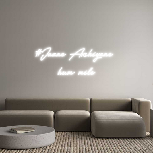Customized Neon Sign: #Jaane Arshiy...